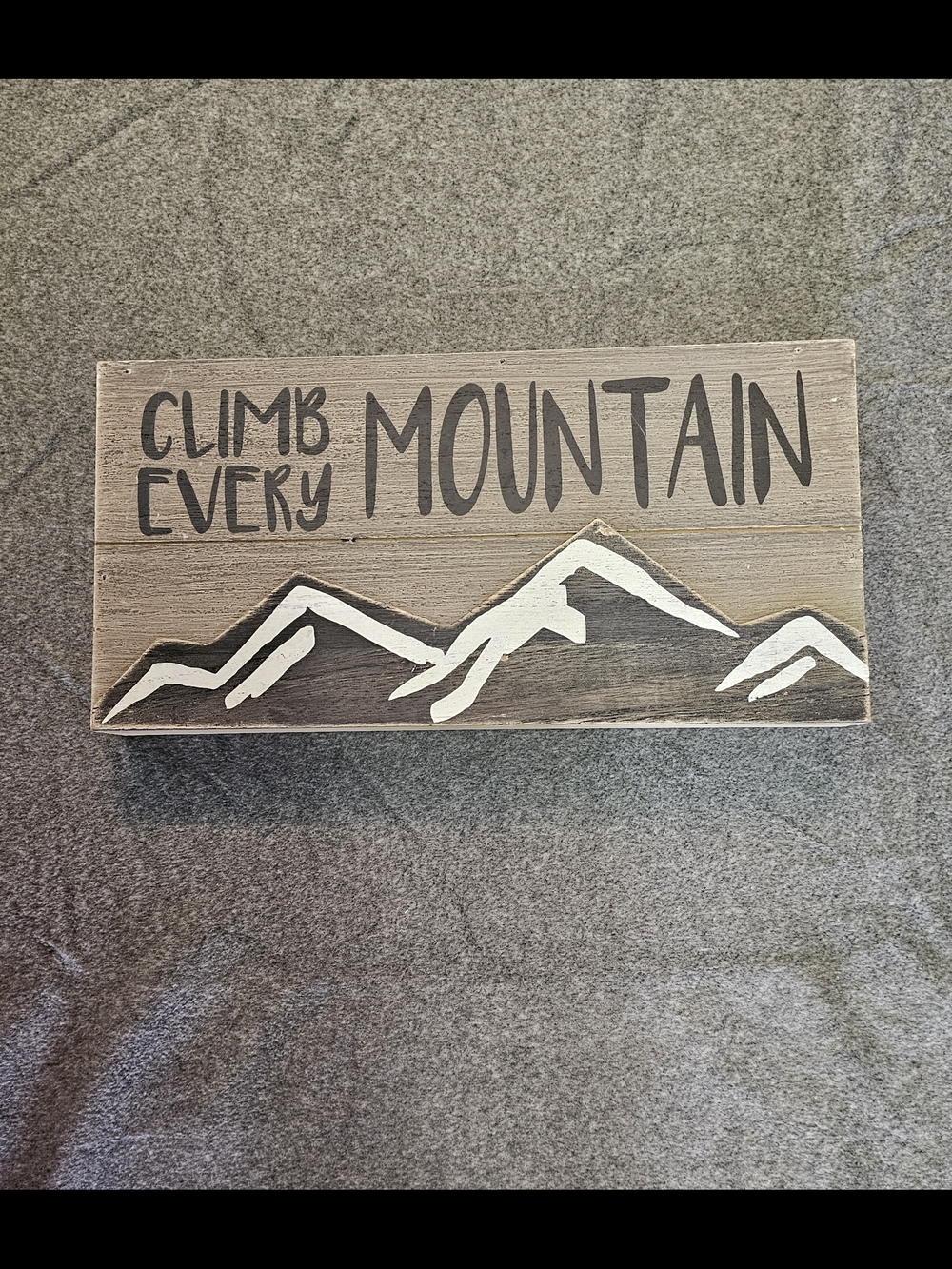 Hobby Lobby Rustic Mountain Wall Sign - Gray and White